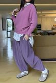 Conrad Batwing Ruffle Cuff Knit Indian Pink
